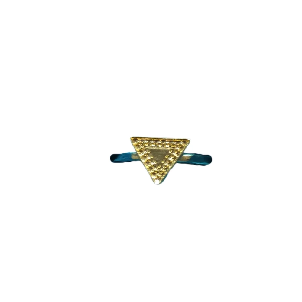 Gold-Tone Triangle Ring Size 5 New without Tags NWOT